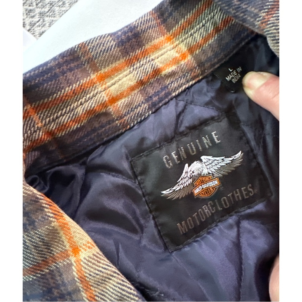 Harley Davidson Rustic Long Sleeve Flannel Shirt. Women’s size Large.